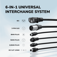 Strvo 42V2A Charger With 6 in 1 Plugs Output heads DC Fast Charger, compatible with various escooter and ebike models, built for 36V batteries