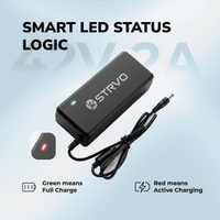 Strvo 42V2A Charger With 6 in 1 Plugs Output heads DC Fast Charger, compatible with various escooter and ebike models, built for 36V batteries