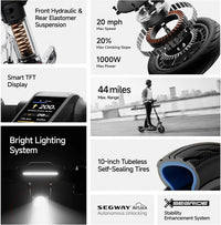 Segway F3 Electric Scooter 32km/h Speed / 70km Range / 19.2kg / 1000W