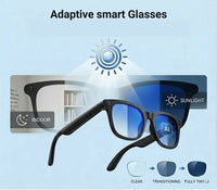 STRVO G-06 2K Ultra HD Camera Smart Glasses with Bluetooth Audio, Photochromic Lenses, AI Assistant, Video Recording & App Control - Black