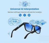 STRVO G-06 2K Ultra HD Camera Smart Glasses with Bluetooth Audio, Photochromic Lenses, AI Assistant, Video Recording & App Control - Black