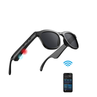 STRVO J-100 Bluetooth Smart Audio Glasses - Lightweight Open-Ear Calling & Music Sunglasses with Touch Controls, Long Battery Life - Black