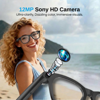 STRVO G-06 2K Ultra HD Camera Smart Glasses with Bluetooth Audio, Photochromic Lenses, AI Assistant, Video Recording & App Control - Black
