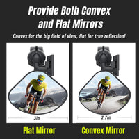 Pidzoom Bike Helmet Mirror for Cycling - 360° Adjustable and Rotating