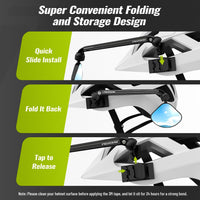 Pidzoom Bike Helmet Mirror for Cycling - 360° Adjustable and Rotating