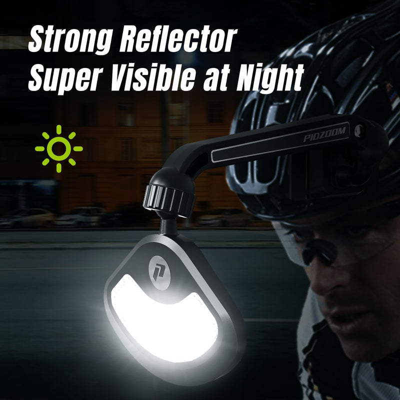Pidzoom Bike Helmet Mirror for Cycling - 360° Adjustable and Rotating