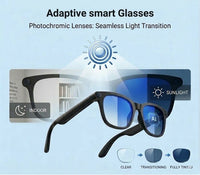 STRVO G-06 2K Ultra HD Camera Smart Glasses with Bluetooth Audio, Photochromic Lenses, AI Assistant, Video Recording & App Control - Black