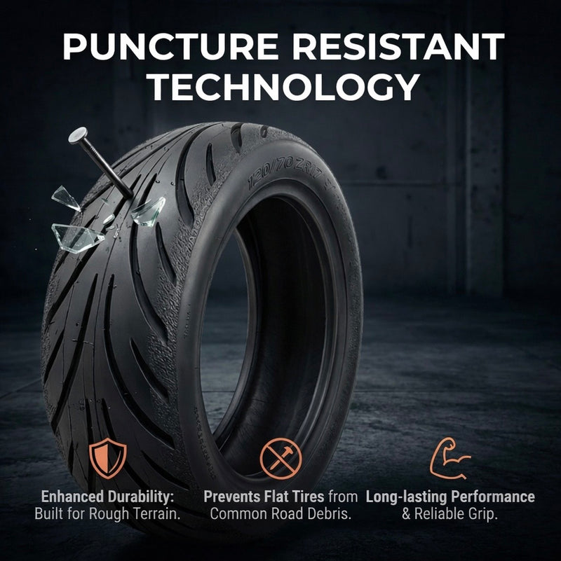 60/65-6.9 Tubeless Tire | Gel-Filled | Vacuum Seal | Rear Wheel Replacement for NINEBOT Segway MAX G2 | Electric Scooter Tire