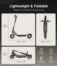 Navee ST3 Electric Scooter 40km/h Speed / 60km Range / 26.5kg / 1000W