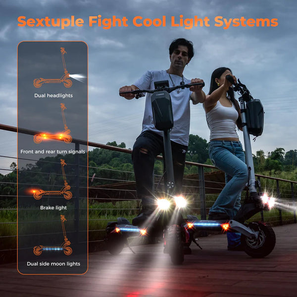 Enhanced Visibility with Sextuple Light System