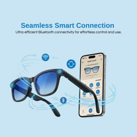 STRVO G-06 2K Ultra HD Camera Smart Glasses with Bluetooth Audio, Photochromic Lenses, AI Assistant, Video Recording & App Control - Black