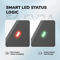 Strvo 54.6V2A Multi Charger With 6 in 1 Plugs Output heads DC Fast Charger for 48V batteries, compatible with ebikes and escooters and emobility vehicles