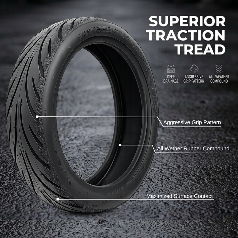 60/70-6.5 Original CST Tubeless Tire (With Gel) Front/Rear Replacement for Ninebot by Segway MAX G30 G30LP (Front Only Max G2)