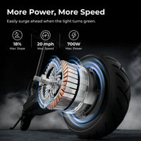 Navee GT3 Electric Scooter 32km/h Speed / 50km Range / 21kg / 700W