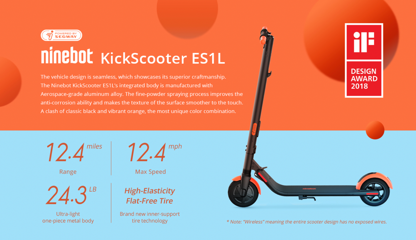 Ninebot ES1L Kick-Scooter by Segway