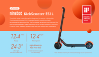 Ninebot ES1L Kick-Scooter by Segway Speed 20km/hr Speed / 20km Range / 11.3kg / 250W