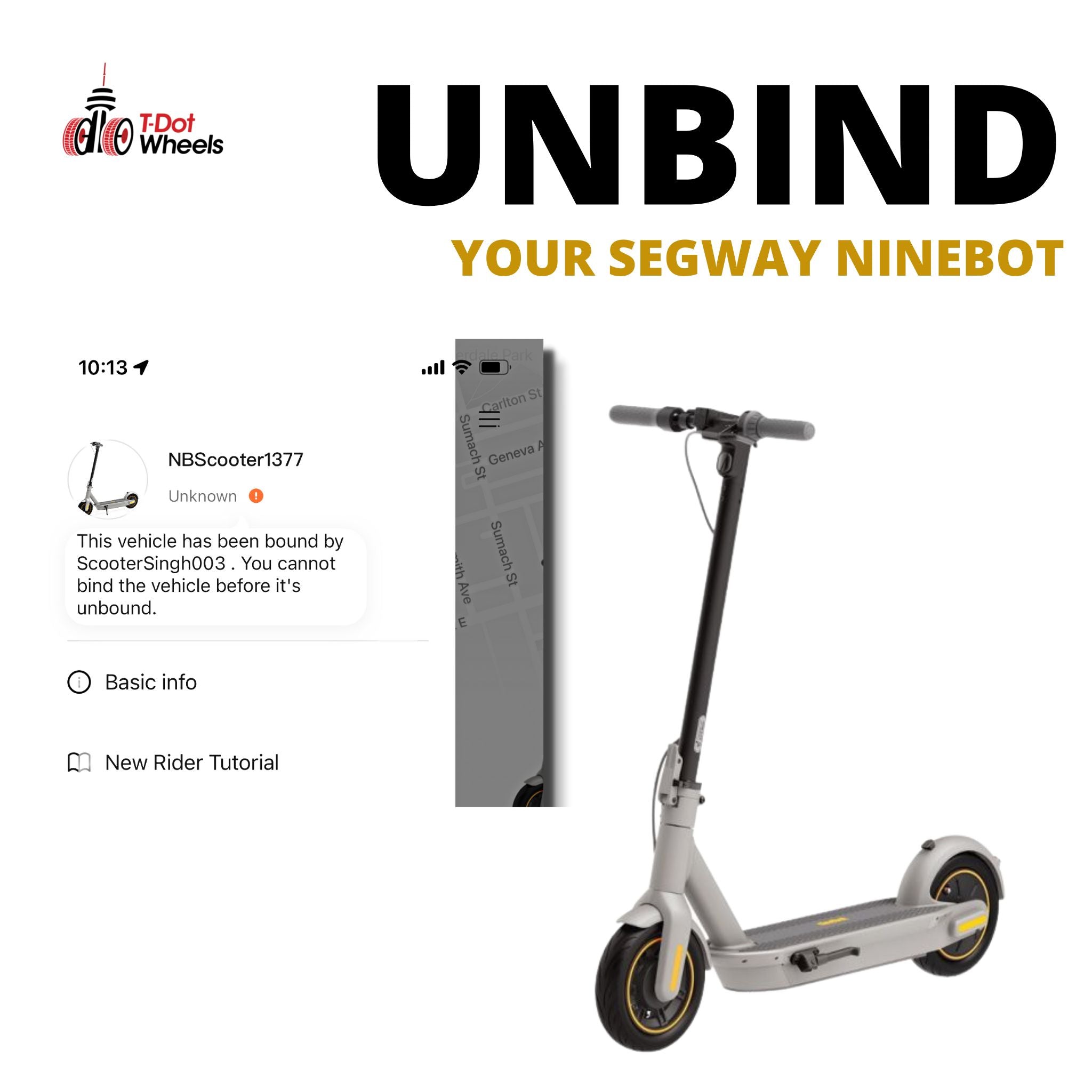 Unbind your segway ninebot scooter. Remove the previous owner of your segway ninebot electric scooter